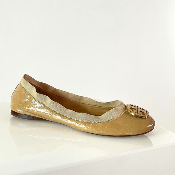 Closet Clearout! Tory Burch Patent Flats “As Is” | Needs Elastic Repair - Picture 1 of 8